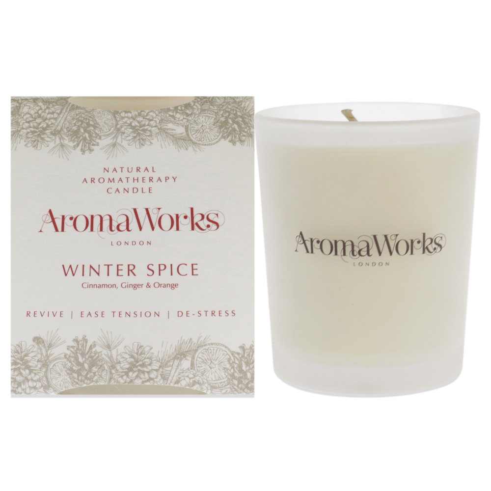Winter Spice 10cl-Cinnamon Ginger and Orange-Aromaworks for Unisex-1 Pc Candle